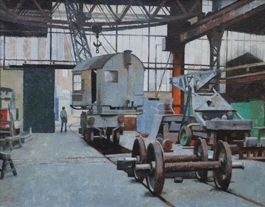 Interior of Brighton Railway Works 1950