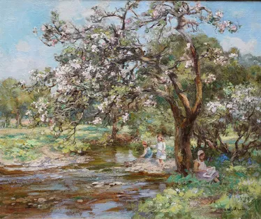 Apple Blossom - Children in a Landscape