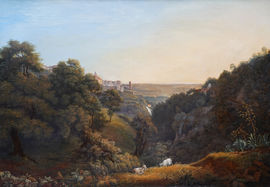 ../Old Master Tivoli Landscape by Jean Xavier Bidauld at Richard Taylor Fine Art