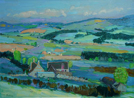 ../Scottish Post Impressionist Landscape  by Alastair Flattely at Richard Taylor Fine Art