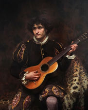 Portrait of a Victorian Musician by Amy Scott Richard Taylor Fine Art