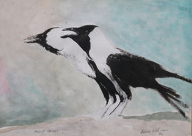 Expressionist House Crows Portrait by Aubrey Williams Richard Taylor Fine Art