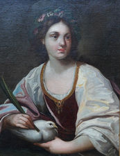 ../Venetian Old Master Portrait of St Catherine by Carlo Dolci at Richard Taylor Fine Art