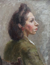 ../Portrait of a Lady in Green by Constance Anne Parker Richard Taylor Fine Art