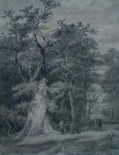 Hasbrucher Wald Dutch Old Master by Cornelius Springer at Richard Taylor Fine Art