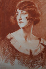 Roaring Twenties Female Portrait by Count Mario Grixoni Richard Taylor Fine Art