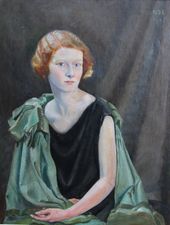 Art Deco Woman in Black by Cuthbert Orde Richard Taylor Fine Art