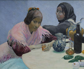 Two Women in a Cafe by Darsie Japp Richard Taylor Fine Art