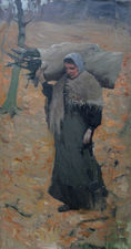 Gathering Faggots by David Forrester Wilson at Richard Taylor Fine Art