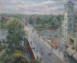 ../British London Landscape by Denis Gilbert Richard Taylor Fine Art