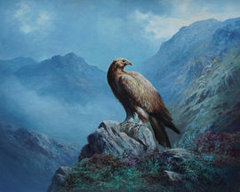 ../Scottish 1960's Golden Eagle Landscape by Douglas Falconer Richard Taylor Fine Art