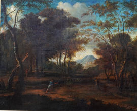 Wooded Landscape with Diana Hunting by Jean Francois I Millet Richard Taylor Fine Art