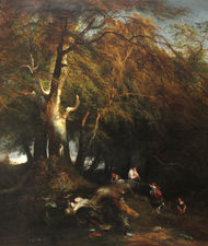 Wooded Victorian Landscape by Edward Charles Williams Richard Taylor Fine Art