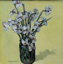 ../British 1950's Post Impressionist Floral by Edward Henry Molyneux Richard Taylor Fine Art