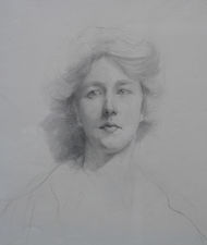 Edwardian Self Portrait by Estella Canziani Richard Taylor Fine Art