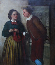 ../Victorian Scottish Genre of a Couple by William Fettes Douglas Richard Taylor Fine Art