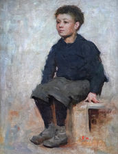 ../Victorian  Impressionist Portrait of a Boy by Frank Holl Richard Taylor Fine Art