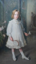 Scottish Edwardian Portrait of Girl by George Fiddes Watt Richard Taylor Fine Art