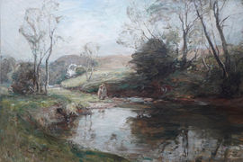 Scottish Edwardian Landscape by George Whitton Johnstone at Richard Taylor Fine Art
