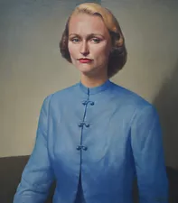 ../British 1952 Portrait of Hope Simpson by Gerald Leslie Brockhurst Richard Taylor Fine Art