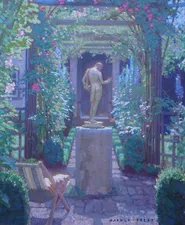 British 1930's Impressionist Garden by Harold Speed at Richard Taylor Fine Art