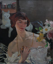 ../Self Portrait with Cat by Helen MacKenzie Richard Taylor Fine Art