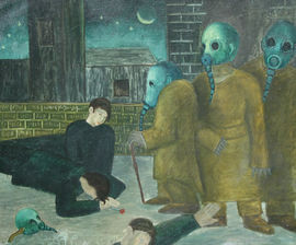 ../Death of the Young Men Surrealist oil painting by Jack Sassoon Richard Taylor Fine Art