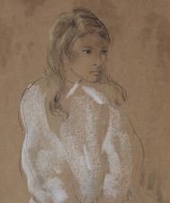 ../Oval Portrait of a Lady by Jacob Kramer Richard Taylor Fine Art