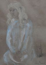 Portrait of a Lady 1917 by Jacob Kramer at Richard Taylor Fine Art