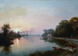 British Victorian River Landscape by James Bridges Richard Taylor Fine Art