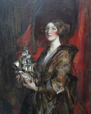 ../British Edwardian Portrait of Kitty by  James Jebusa Shannon Richard Taylor Fine Art