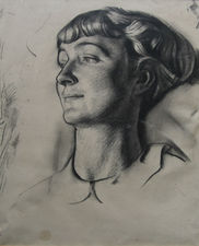 ../Art Deco Female Portrait by James Stroudley Richard Taylor Fine Art