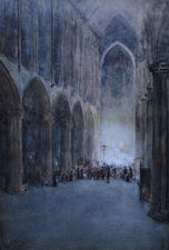 ../Glasgow Cathedral by watercolour artist James Whitelaw Hamilton Richard Taylor Fine Art