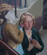Scottish Art Deco Portrait oil painting by John Bulloch Souter Richard Taylor Fine Art