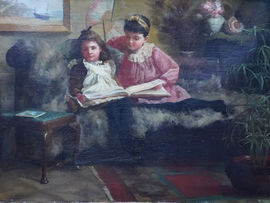 ../British Victorian Interior Portrait by Maria Louisa Angus Richard Taylor  Fine Art