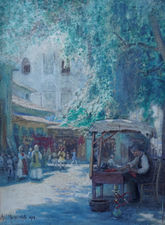 ../Market 1914 by French Impressionist Richard Taylor Fine Art