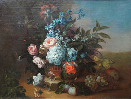../Flemish Floral Old Master by Jean Baptiste Monnoyer at Richard Taylor Fine Art