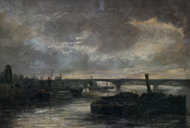 Impressionist Thames at Battersea London by Philip F Walker Richard Taylor Fine Art