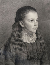 ../Portrait of Young Girl Pre-Raphaelite Victorian Drawing  Richard Taylor Fine Art