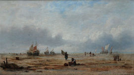 ../French 19th century Coastal Scene by Richard Parkes Bonnington Richard Taylor Fine Art