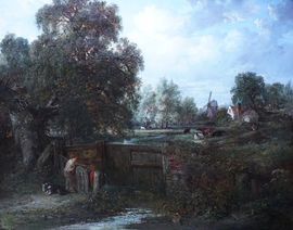 ../Victorian Constable Country Landscape by Robert Edward Smythe Richard Taylor Fine Art