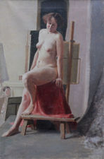 ../Art Class Nude 1940's by E A Jay Richard Taylor Fine Art