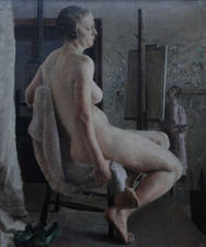 Art Life Class Nude 1940's by E A Jay Richard Taylor Fine Art