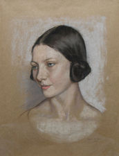 ../Art Deco female portrait by Stefani Melton Fisher Richard Taylor Fine Art