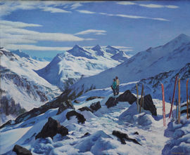 ../British Forties Mountain Landscape by Francis Wynne Thomas Richard Taylor Fine Art